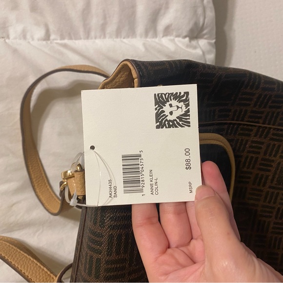 Anne Klein new with tags flap horsebit logo backpack purse in dark brown. - Picture 5 of 6